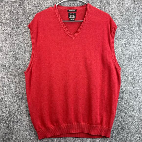 Jos. A. Bank Vest Men Size XL V-neck Sleeveless Pima Cotton - Picture 1 of 8